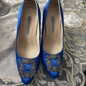 Manolo Blahnik Blue Heels